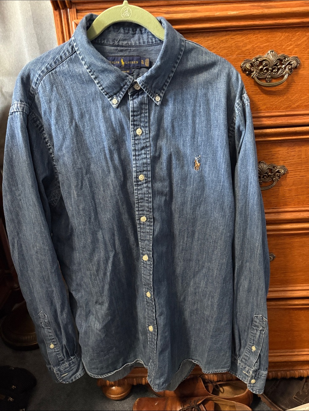 Ralph Lauren Blue Denim Button-Down Shirt